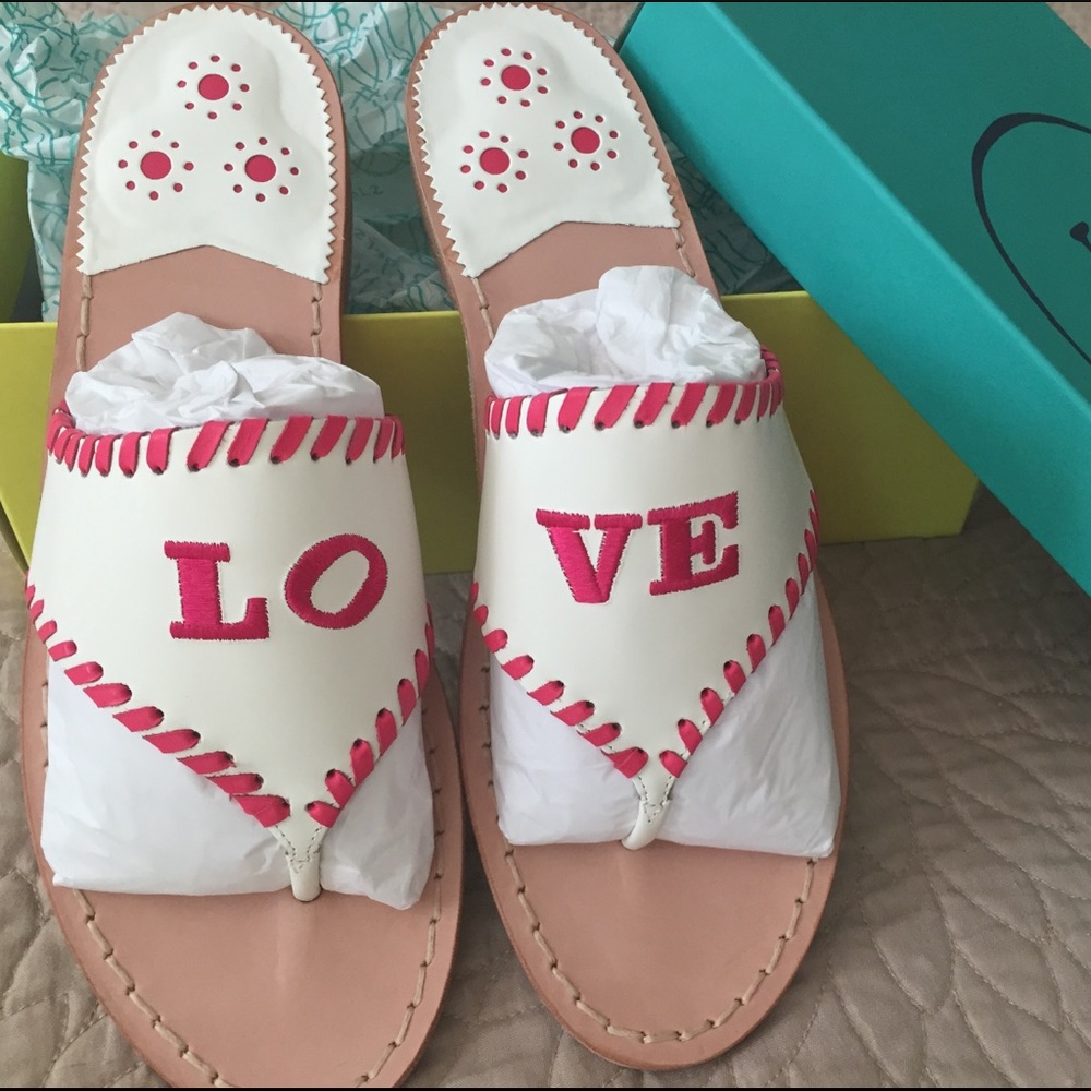 Jack Rogers LO-VE Sandals Rare Exclusive Love 💖 9